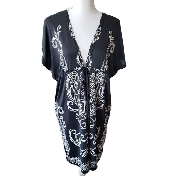 Free Coulture Black & White Swim Coverup Size Large - Picture 5 of 10